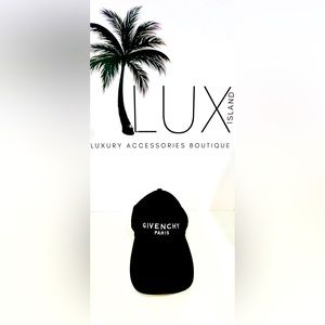 LUX ISLAND | GIVENCHY From the Runway!!! Black Embroidered Logo Baseball Cap